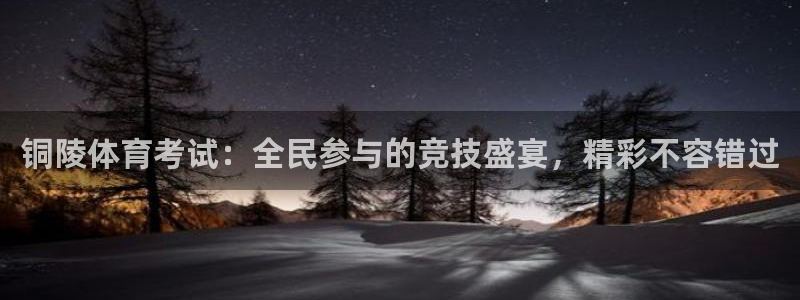 铜陵体育考试：全民参与的竞技盛宴，精彩不容错过